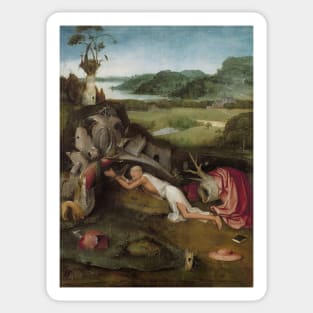 St. Jerome at Prayer - Hieronymus Bosch Sticker